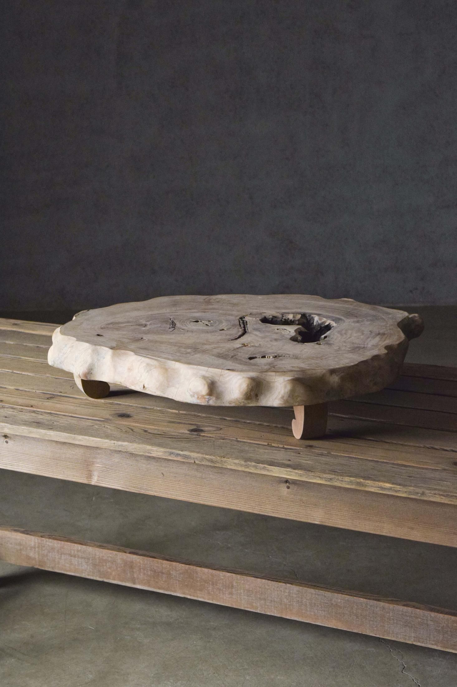 アンティーク レトロ 総欅の小振りな展示台 pejite益子 小家具 ペジテ