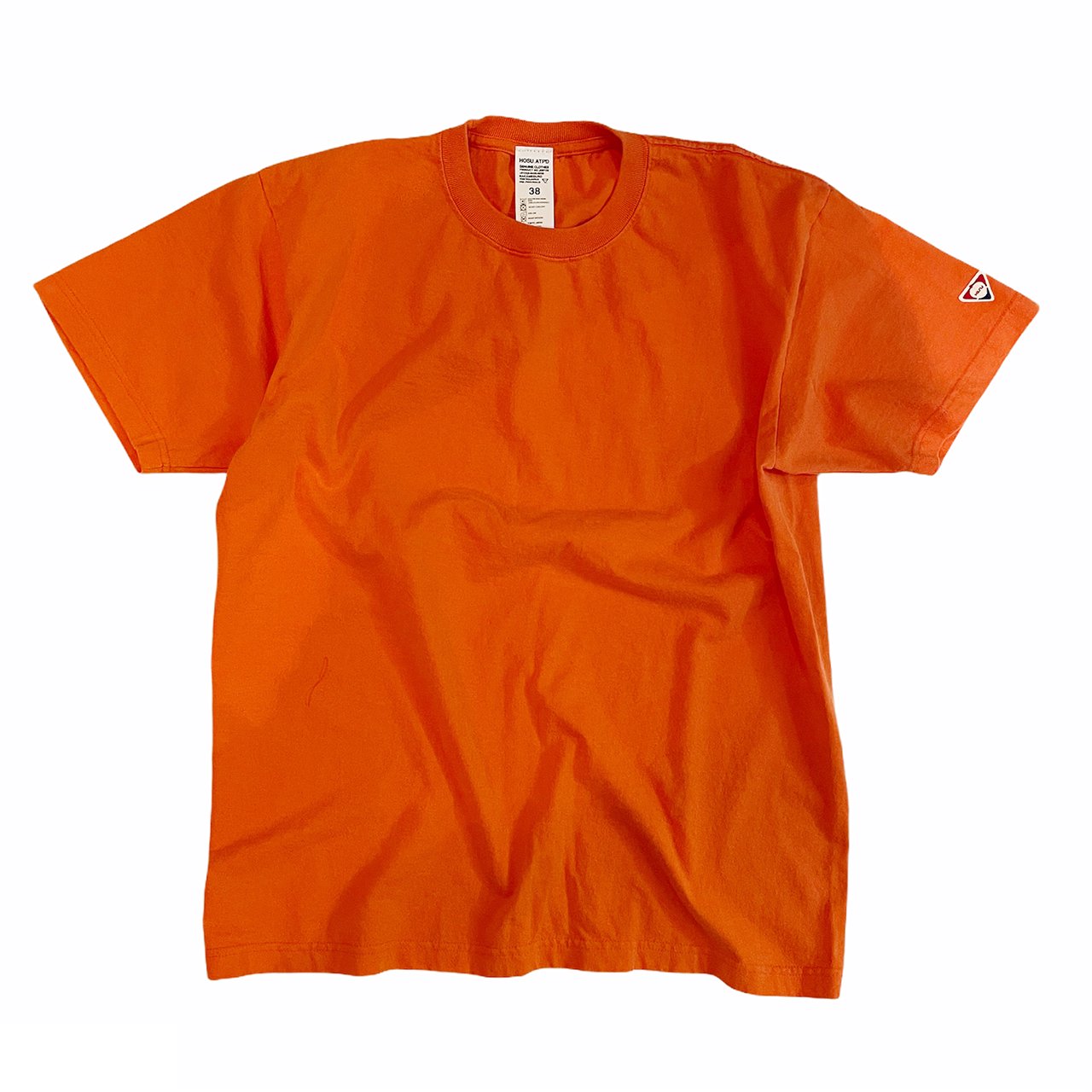 HOSU ヴィンテージ加工Tシャツ (オレンジ)