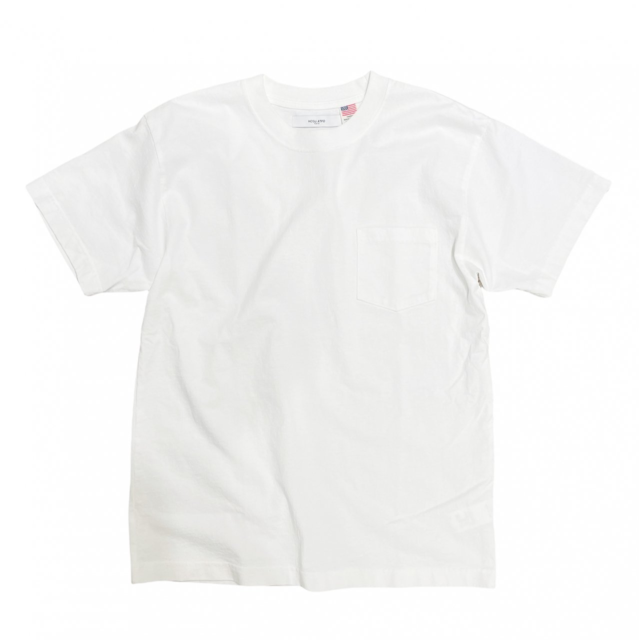 HOSU USAコットンポケットTシャツ (ホワイト)