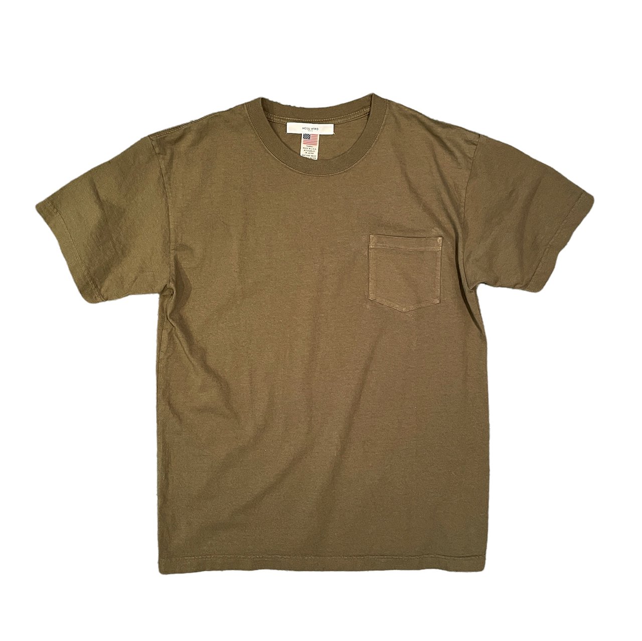 HOSU USAコットンポケットTシャツ (オリーブ)