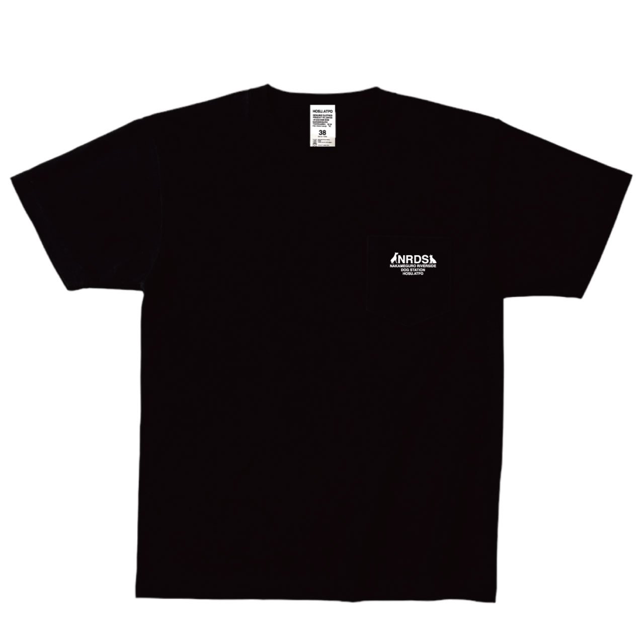 HOSU CAR LIFE WITH A DOGバックプリントポケットTシャツ/ブラック - HOSU NAKAMEGURO ONLINE STORE