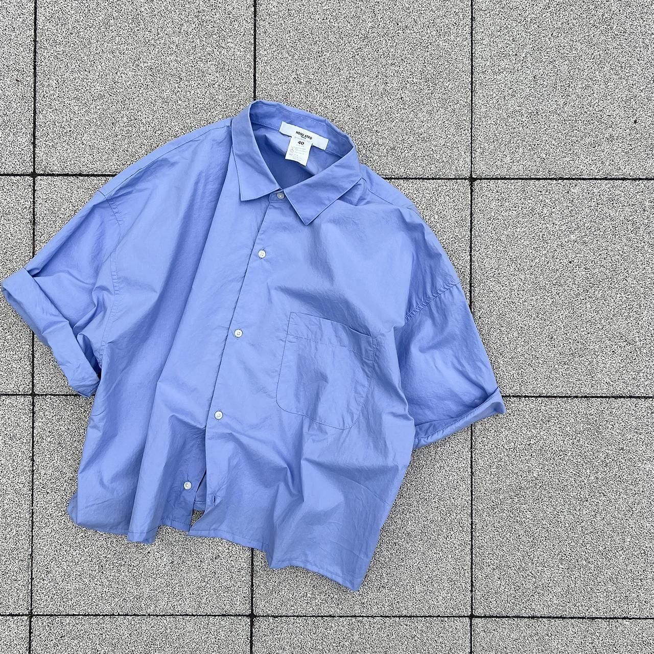 HOSU BROADCLOTH SHORT SHIRT / SAX

