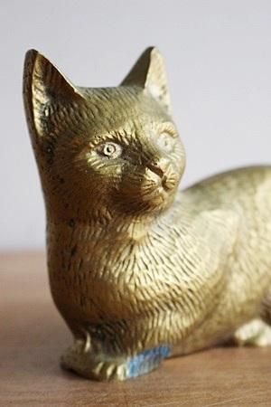 【美品】フランスアンティーク 真鍮製 猫のヴィド ポッシュ 小物入れ[3368] France真鍮の猫 - アンティーク・古道具・暮らしの雑貨店 京都