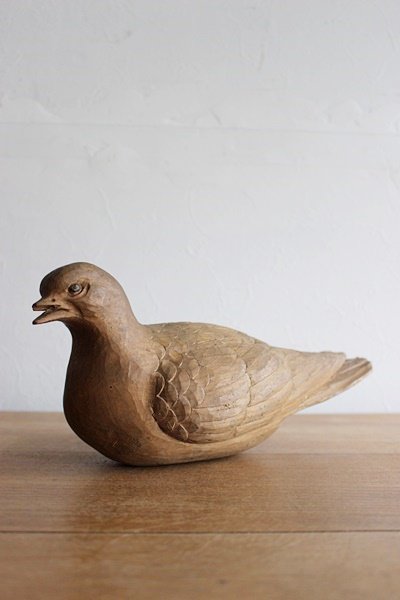 木彫り　小鳥