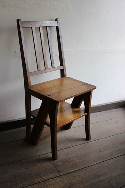 日本脚立に変身する椅子 - アンティーク・古道具・暮らしの雑貨店 京都