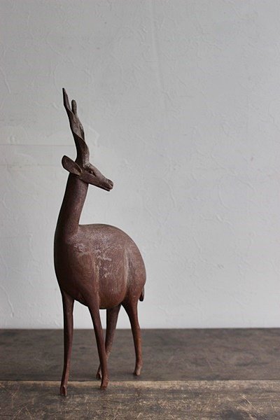 日本 古道具木彫の鹿 - アンティーク・古道具・暮らしの雑貨店 京都