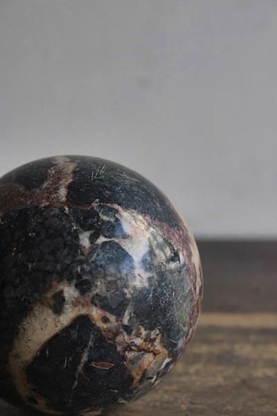 古い 木製 球体 オブジェ ボール 古道具 アンティーク stoop | Antique Ball Object