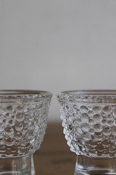 日本ガラスのお猪口2点組 - アンティーク・古道具・暮らしの雑貨