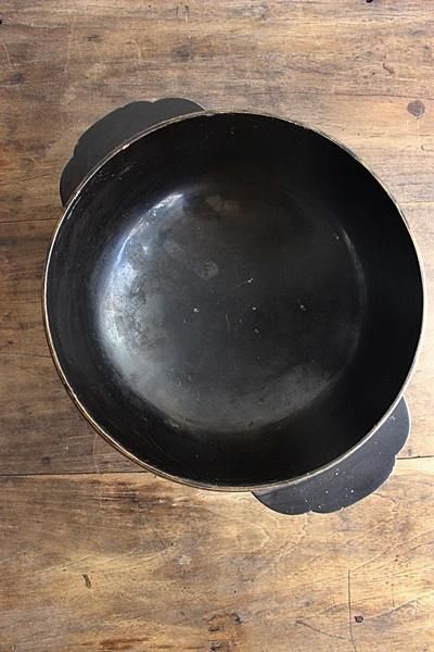 漆器耳盥（みみたらい）大きな椀お歯黒の時代の古物古道具