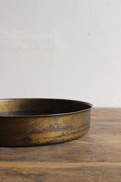 真鍮製　洗面器　たらい　タライ　古道具　大正レトロ　昭和レトロ　アンティーク