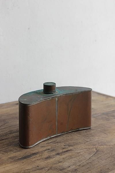 枯れた 木の 筒容器 古道具 アンティーク 木の筒 蓋物 木製筒容器