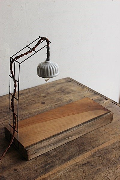 original古材のランプスタンド碍子 - アンティーク・古道具・暮らしの 
