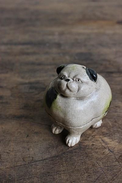 香合　信楽　牛 香合 信楽 牛