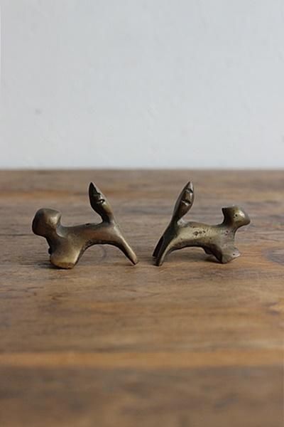 古い 土人形 狛犬 古道具 アンティーク 狛犬のみ 古い 土人形 狛犬 古道具 アンティーク 狛犬のみ 彫刻・オブジェ