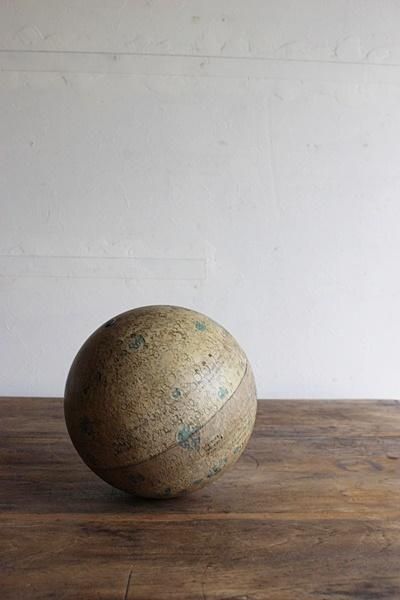 古い 木製 球体 オブジェ ボール 古道具 アンティーク FR-048 フランスアンティーク 古い木球 ③ | REFACTORY antiques