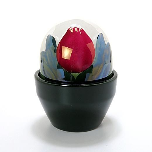 ARABIA]廃盤 ヘルヤ 蓋付きポット チューリップ 水色 ARABIA]廃盤