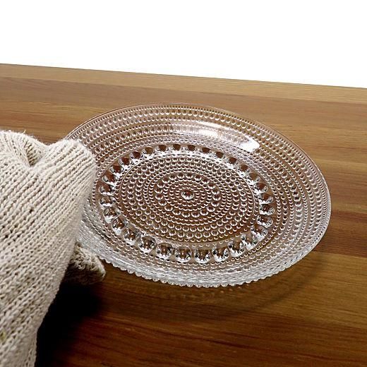 大皿25cm/ヴィンテージ/ヌータヤルヴィ/カステヘルミプレート　クリア 大皿25cm/ヴィンテージ/ヌータヤルヴィ/カステヘルミプレート