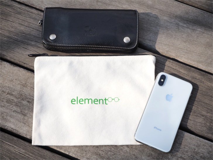 element(エレメント)5周年記念品のキャンバスポーチのサイズ比較