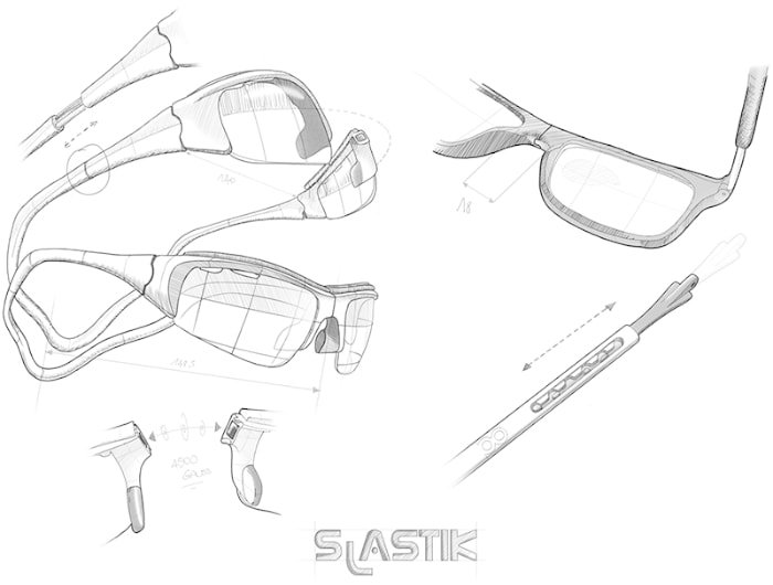 首掛け老眼鏡 SLASTIK READERS/スラスティック・リーダースの製作図