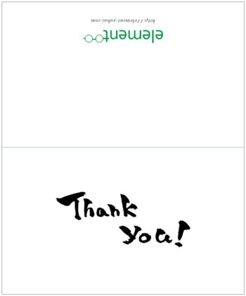 Thank You(ありがとう)メッセージカードの外側