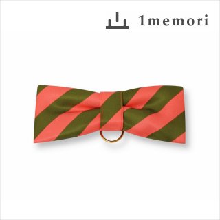 【1memori】CuCu ribon Regimental Stripes (Pink)｜ヒトメモリ・キュキュリボン・レジメンタルストライプ (ピンク)｜メガネケース,メガネポーチの商品画像