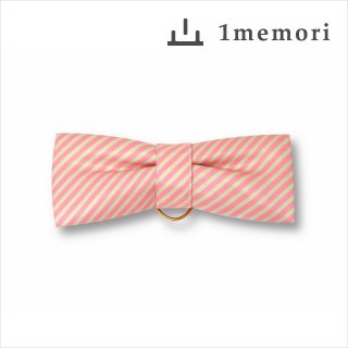 【1memori】CuCu ribon Stripes (Pink)｜ヒトメモリ・キュキュリボン・ストライプ (ピンク)｜メガネケース,メガネポーチの商品画像