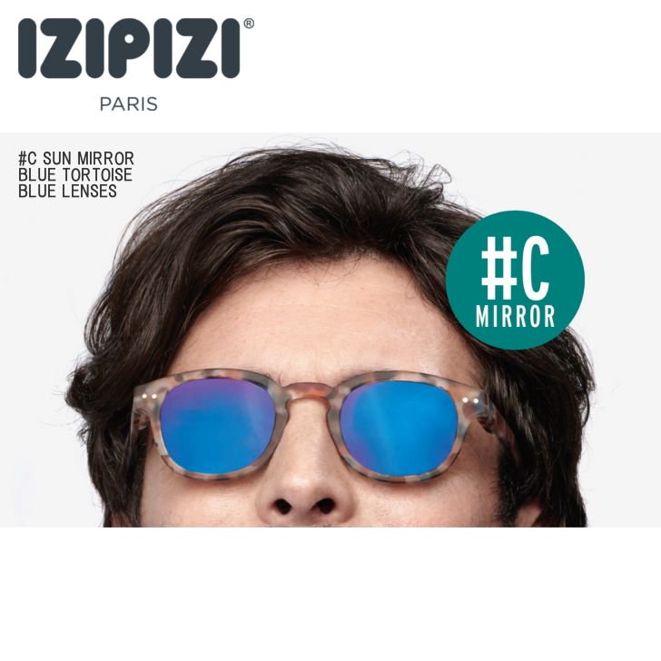 IZIPIZI(イジピジ)のかっこいいミラーサングラス#C ブルートータス｜element