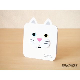 【SUGAI WORLD / スガイワールド】 猫ひげ付箋 / Cat’s nose-it （シロ） | ネコモチーフ,ふせんの商品画像