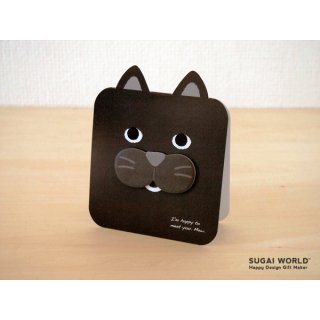 【SUGAI WORLD】Cat’s nose-it｜スガイワールド 猫ひげ付箋 (クロ)｜ネコモチーフ,ふせんの商品画像