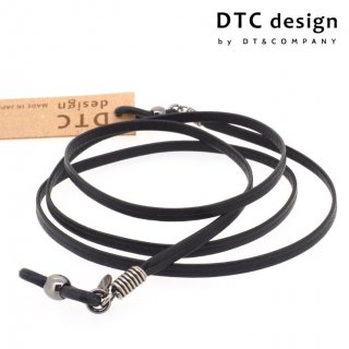 【DTC design】ディーティーシーデザイン・国産 平レザーコード (ブラック)｜シンプルなレザーグラスコードの商品画像