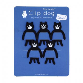 【SUGAI WORLD】Clip family (Clip dog)｜スガイワールド クリップファミリー (クロイヌ)｜ブックマーク,ペーパークリップの商品画像