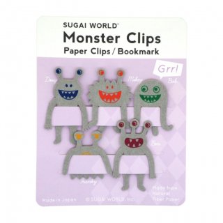 【SUGAI WORLD】Monster clips (Gray)｜スガイワールド モンスタークリップ (グレー)｜ブックマーク,ペーパークリップの商品画像