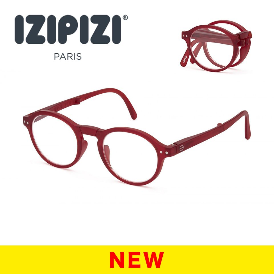 IZIPIZI(イジピジ)のコンパクトでお洒落な折畳み老眼鏡(レッド)