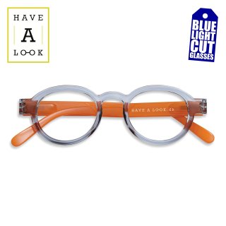【HAVE A LOOK】Screen Glasses Circle Twist (Grey/Orange)｜ハブアルック・スクリーングラス・サークルツイスト(グレー/オレンジ)｜ブルーライトカットの商品画像
