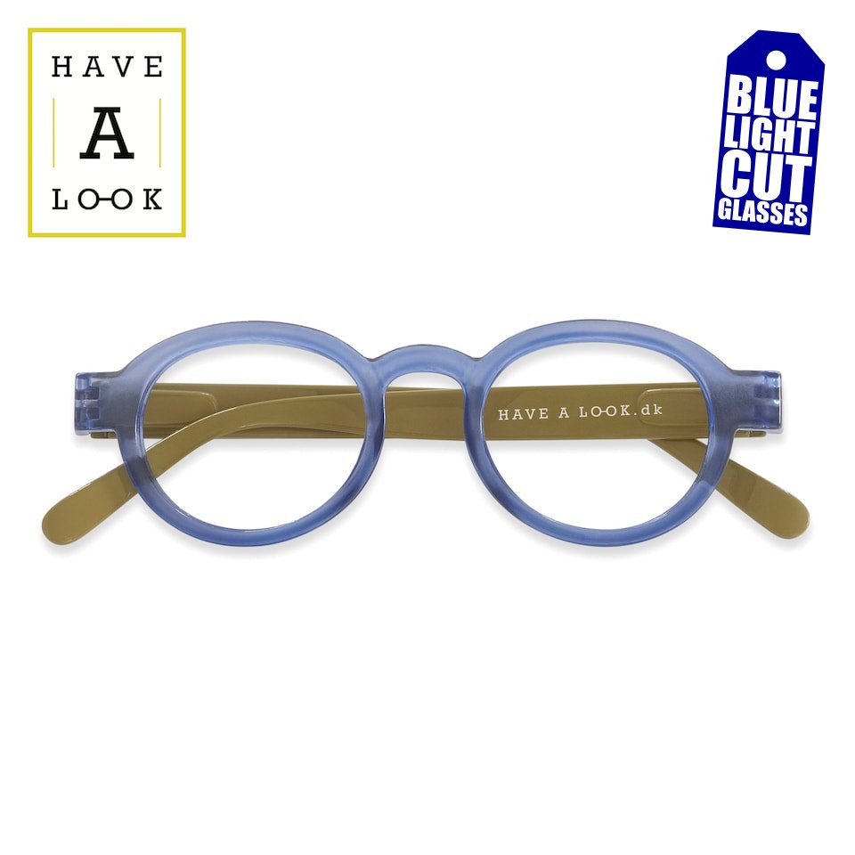 HAVE A LOOK(ハブアルック)北欧ブランドのブルーライトカットメガネ｜CIRCLE TWIST(blue/lime)