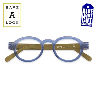 【HAVE A LOOK】Screen Glasses Circle Twist (Blue/Lime)｜ハブアルック・スクリーングラス・サークルツイスト(ブルー/ライム)｜ブルーライトカットメガネの商品画像