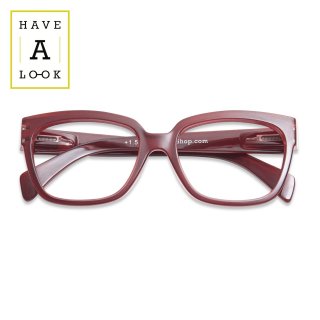 【HAVE A LOOK】Reading Glasses Mood (Dark Red)｜ハブアルック・リーディンググラス・ムード(ダークレッド)｜大きいスクエア,既成老眼鏡の商品画像
