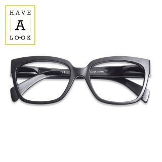 【HAVE A LOOK】Reading Glasses Mood (Black)｜ハブアルック・リーディンググラス・ムード(ブラック)｜大きいスクエア,既成老眼鏡の商品画像