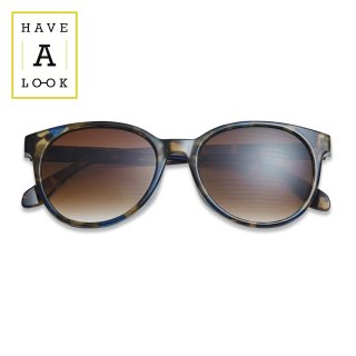 【HAVE A LOOK】Sunglasses City (Tortoise/Blue)｜ハブアルック・サングラス・シティー(トータス/ブルー)｜丸みのあるティアドロップ,デンマーク,紫外線カットの商品画像