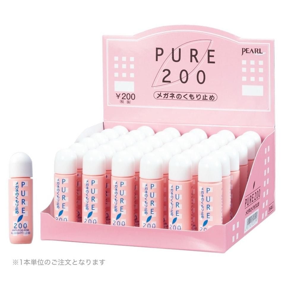 【大量まとめ売り】メガネのくもり止め　メガネクリーナー　pure200 ピンク ピュア200クリーナー＆くもり止めセット | 株式会社パール