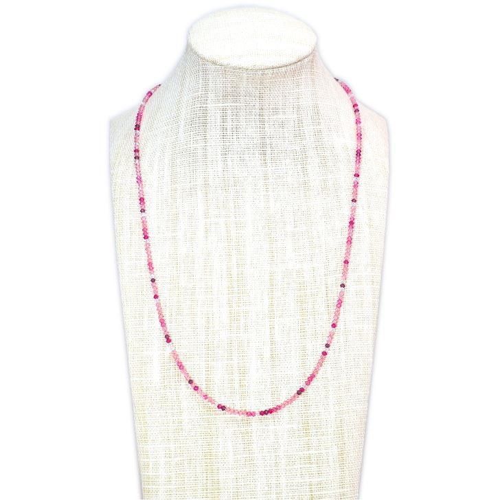 スワロフスキークリスタル製ネックレス兼用グラスコード SV120-D ピンク