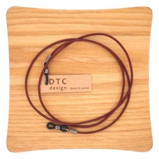 【DTC design】ディーティーシーデザイン・ギリシャ製 丸革レザーコード (ダークレッド)｜シンプルなレザーグラスコードの商品画像