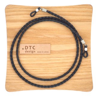 【DTC design】ディーティーシーデザイン・国産 四つ編みレザーコード (ブラック)｜栃木レザーグラスコードの商品画像