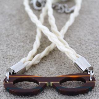 【Bonny L. / ボニーエル】 メガネ型ブレスレット フォックス (ダークブラウン) | メガネモチーフアクセサリーの商品画像