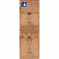 【L.M. Kartenvertrieb】LLP-080 Bookmarks (DA VINCI VITRUVIAN MAN)｜LMカード,しおり,ダ・ヴィンチ-人体図｜レンチキュラー,ドイツの商品画像