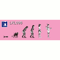 【L.M. Kartenvertrieb】LKL-098 Bookmarks (EVOLUTION)｜LMカード,しおり,進化-ピンク｜レンチキュラー,ドイツの商品画像