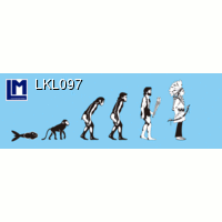 【L.M. Kartenvertrieb】LKL-097 Bookmarks (EVOLUTION)｜LMカード,しおり,進化-ブルー｜レンチキュラー,ドイツの商品画像