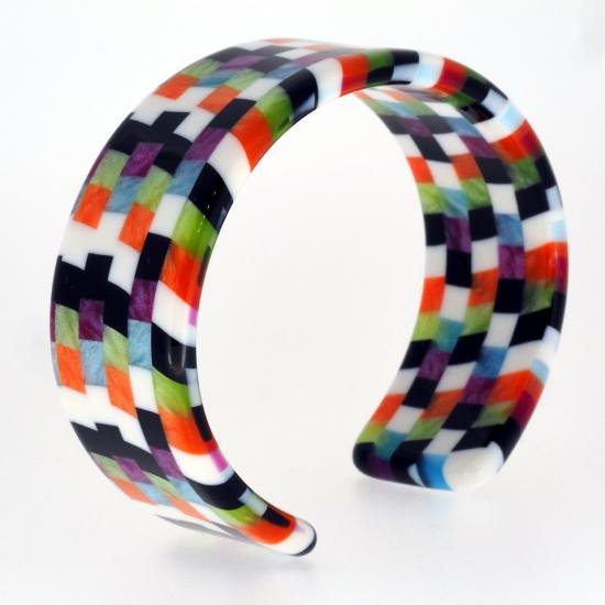 【KISSO】Bangle Flat W20 (No.1 multi)｜キッソオ・バングル・フラット・幅20mm  (マルチ)｜旧Dirocca,メガネ素材アクセサリー