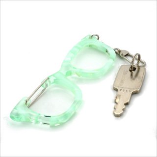 【Bonny L. / ボニーエル】 メガネ型キーホルダー ウェリントン （クリアグリーン） | メガネ素材アクセサリーの商品画像