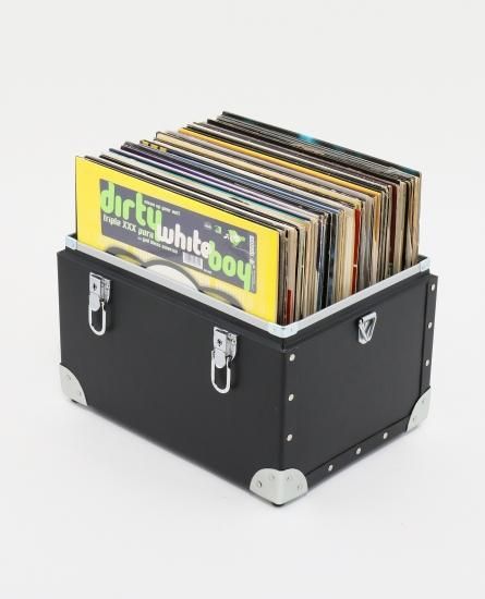 新品未使用品 樽屋 12インチレコードBOX (ファイバー製)/シルバー レコードケース「レコードハードケース」「レコード持ち運び